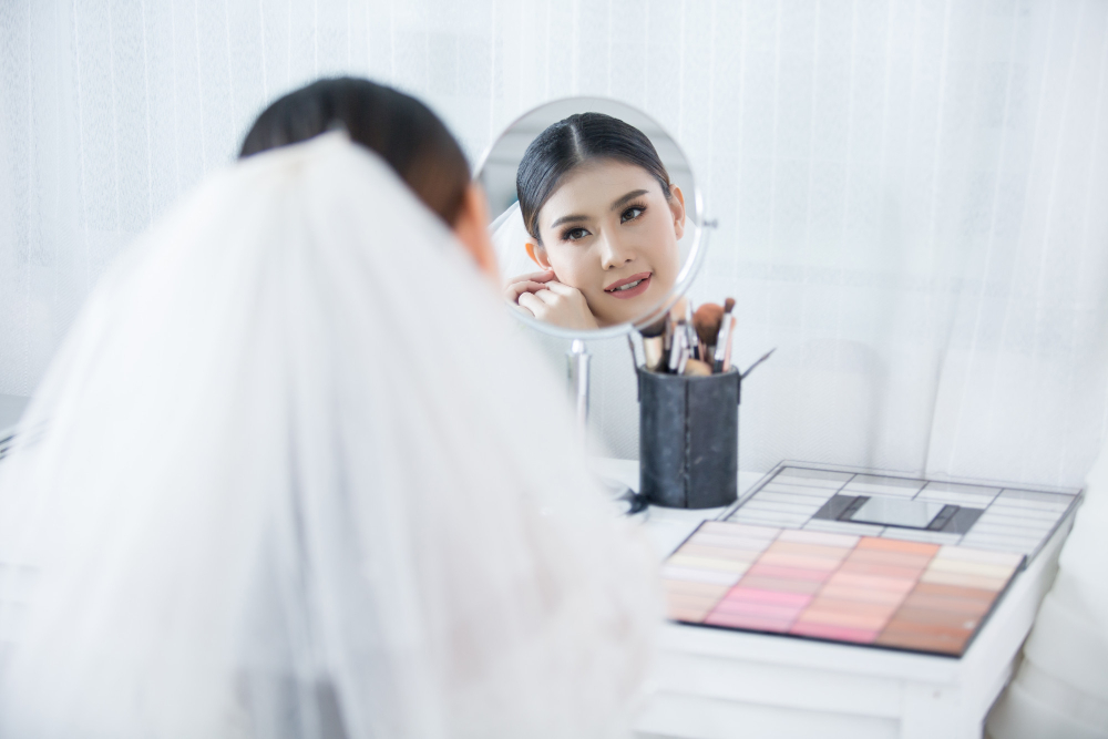 ciri Wedding make up